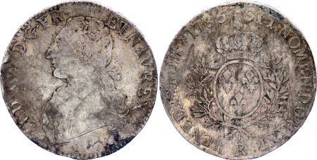 France Ecu Louis XVI aux branches d\'olivier  - 1785 R Orléans - TB+ - Argent