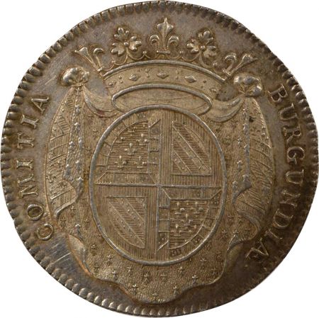 France Etats de Bourgogne - Jeton Argent, Majorité du Roi - 1725