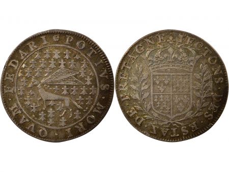 France Etats de Bretagne  Jeton Argent, à l\'Hermine - 1653 / 1655