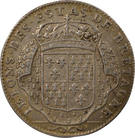 France Etats de Bretagne, Louis XIV  Jeton Argent - 1699 Vannes