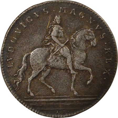 France Etats de Bretagne, Louis XIV  Jeton Argent, Statue Equestre - 1693 Vannes