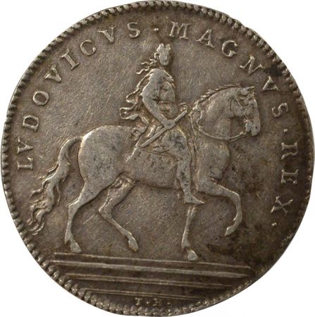 France Etats de Bretagne, Louis XIV  Jeton Argent, Statue Equestre - 1695 Vannes