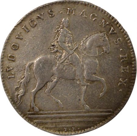 France Etats de Bretagne, Louis XIV  Jeton Argent, Statue Equestre - 1695 Vannes