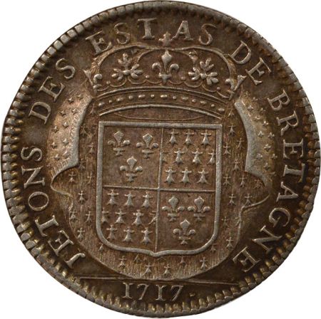 France Etats de Bretagne, Louis XV  Jeton Argent - 1717 Dinan