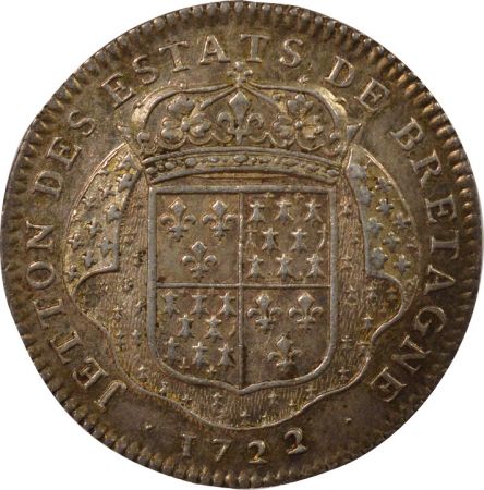 France Etats de Bretagne, Louis XV  Jeton Argent - 1722 Nantes