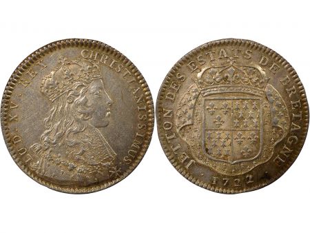 France Etats de Bretagne, Louis XV  Jeton Argent - 1722 Nantes