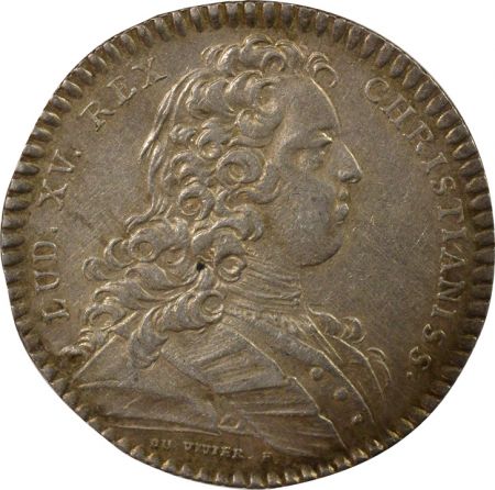 France Etats de Bretagne, Louis XV  Jeton Argent - 1730 Saint Brieuc