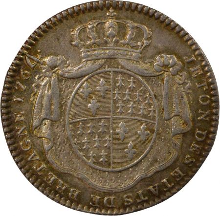 France Etats de Bretagne, Louis XV  Jeton Argent - 1764 Rennes