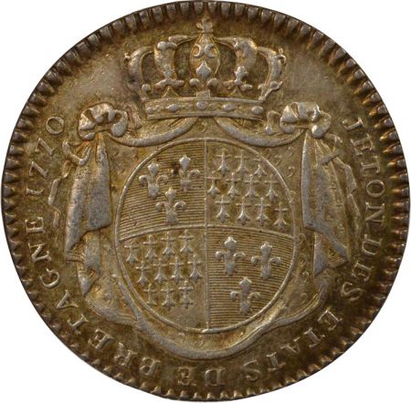 France Etats de Bretagne, Louis XV  Jeton Argent - 1770 Rennes