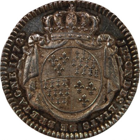 France ETATS DE BRETAGNE, LOUIS XV  JETON ARGENT 1772 MORLAIX Daniel 121