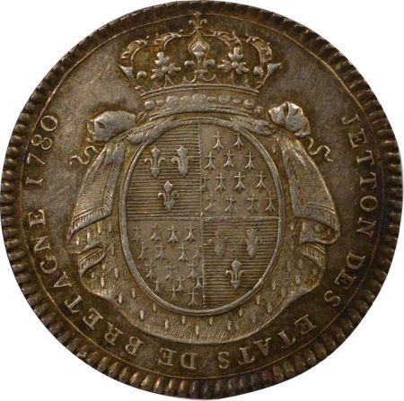 France Etats de Bretagne, Louis XVI  Jeton Argent - 1780 Rennes