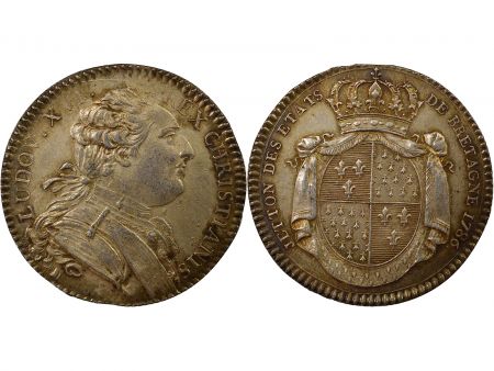 France Etats de Bretagne, Louis XVI  Jeton Argent - 1786 Rennes