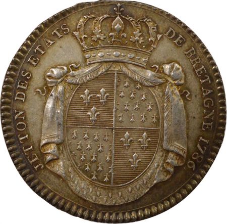 France Etats de Bretagne, Louis XVI  Jeton Argent - 1786 Rennes