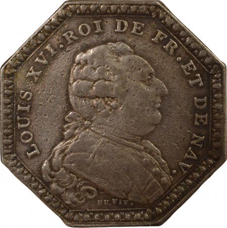 France Etats de Bretagne, Louis XVI  Jeton octogonal Argent - 1787 Rennes