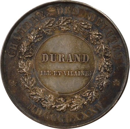 France Eugène Durand - Médaille Argent, Député - 1885