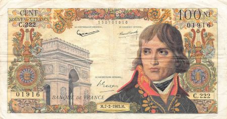 France FRANCE  BONAPARTE - 100 NF 07/02/1963 - SÉRIE C.222 - TB+