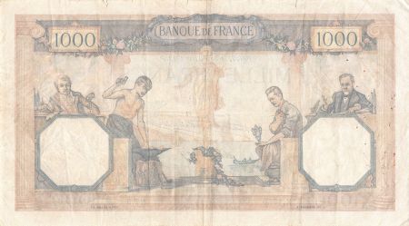 France FRANCE  CÉRÈS ET MERCURE - 1000 FRANCS 25/02/1932 - TB+