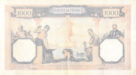 France FRANCE  CÉRÈS ET MERCURE - 1000 FRANCS 27/10/1938 - TTB