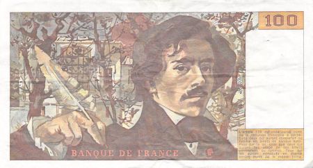 France FRANCE  DELACROIX - 100 FRANCS 1985 - SÉRIES VARIÉES - TTB