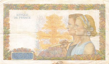 France FRANCE  LA PAIX - 500 FRANCS 09/04/1942 - SÉRIE D.5528 - TB+