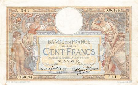 France FRANCE  LUC-OLIVIER MERSON - 100 FRANCS 15/07/1938