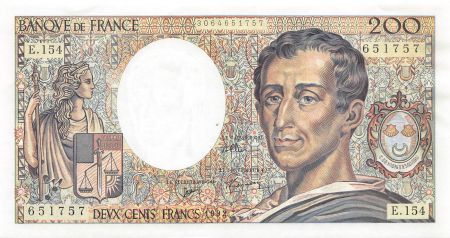 France FRANCE  MONTESQUIEU - 200 FRANCS 1992 - SERIE E.154 - SUP