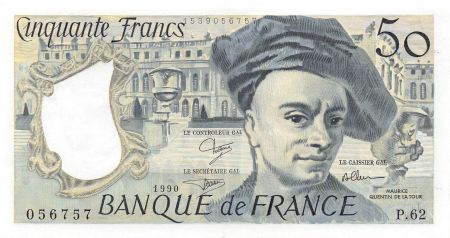 France FRANCE  QUENTIN DE LA TOUR - 50 FRANCS 1990 - SERIE P.62 - SUP+