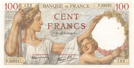 France FRANCE  SULLY - 100 FRANCS 29/01/1942 - SUP+