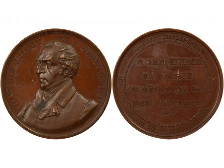 France François Guizot - Médaille Cuivre, Député - 1844