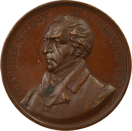 France François Guizot - Médaille Cuivre, Député - 1844