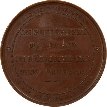 France François Guizot - Médaille Cuivre, Député - 1844