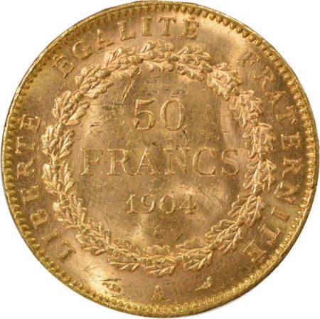 France Génie - 50 Francs Or - 1904 A Paris