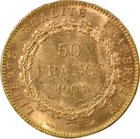 France Génie - 50 Francs Or - 1904 A Paris