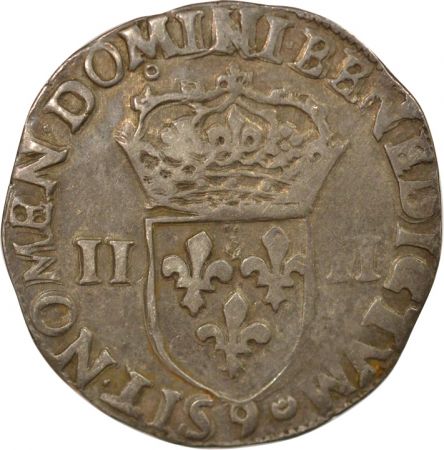 France Henri III - 1/4 Ecu Argent 1586 9 Rennes