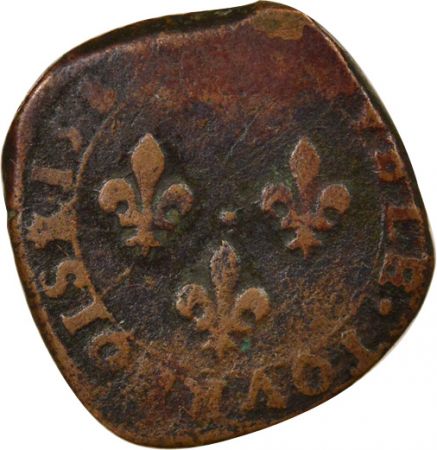 France Henri III - Double Tournois, Type 3 - 1587 / 1589 H La Rochelle