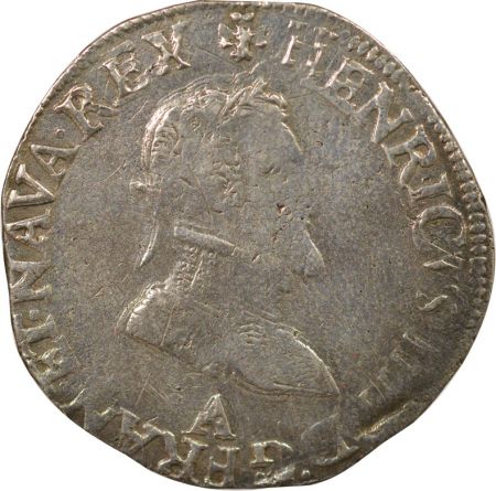 France Henri IV - 1/2 Franc Argent - 1600 A Paris R5