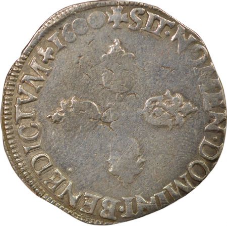 France Henri IV - 1/2 Franc Argent - 1600 A Paris R5