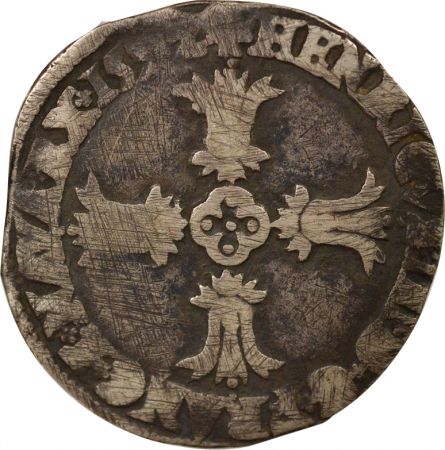 France Henri IV - 1/4 Ecu Argent, 2e Type - 1592 L Bayonne