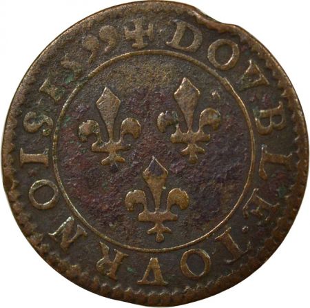 France Henri IV - Double Tournois, Type 2, en Français - 1599 A Paris