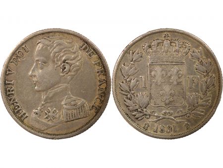 France Henri V, Prétendant - Franc Argent - 1831