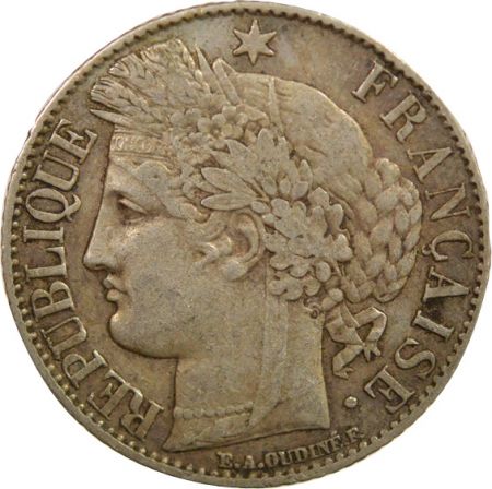 France IIIe République - 1 Franc Cérès Argent - 1888 A Paris