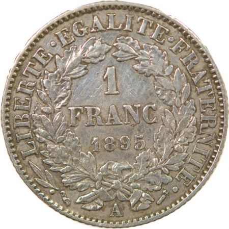 France IIIe République - 1 Franc Cérès Argent - 1895 A Paris