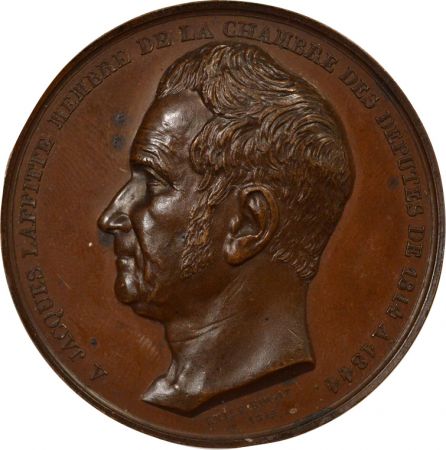 France Jacques Laffitte - Médaille Cuivre, Député - 1844