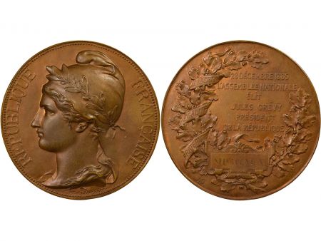 France Jules Grévy - Médaille Bronze, Sénateur Hubert Michaux - 1885