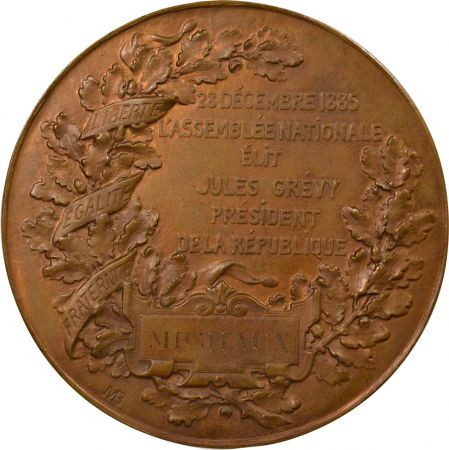 France Jules Grévy - Médaille Bronze, Sénateur Hubert Michaux - 1885