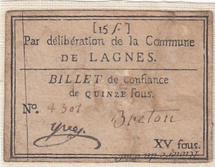 France Lagnes Commune - 1791