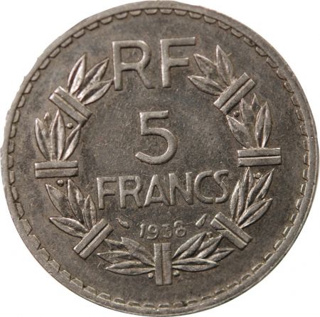 France LAVRILLIER - 5 FRANCS NICKEL 1938