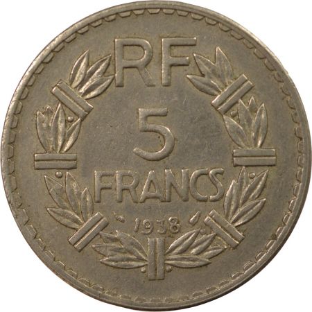 France Lavrillier - 5 Francs Nickel 1938