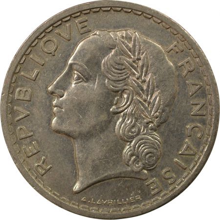 France Lavrillier - 5 Francs Nickel 1938