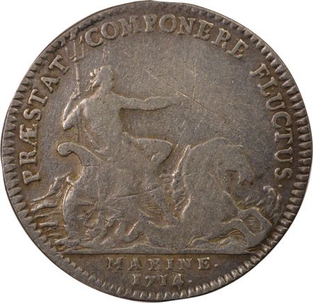 France Louis Alexandre De Bourbon - Jeton Argent, Marine - 1714